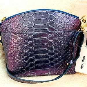 Brahmin  Mini Duxbury Crossbody Electric Blue Ateague